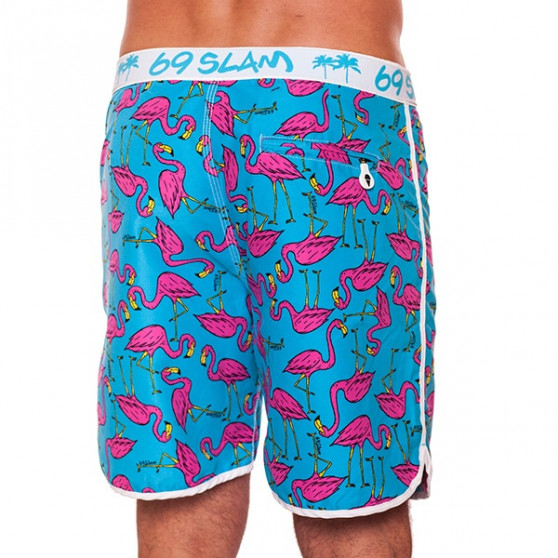 Herenzwemkleding 69SLAM Short Boardshort Medium Flamingo Blauw