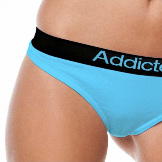 2PACK dames string  blauw wit Addicted