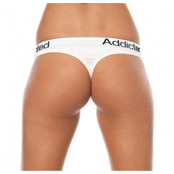 2PACK dames string  wit roze Addicted