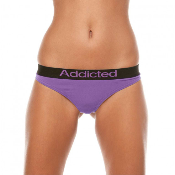 2PACK dames string  wit paars Addicted