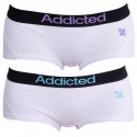 2PACK Dames slip  wit blauw wit paars Addicted