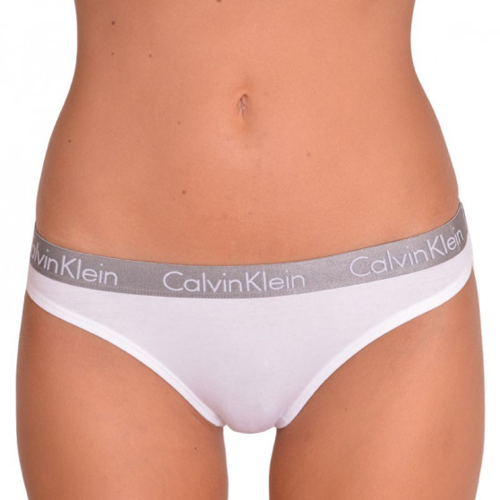 2PACK dames string Calvin Klein wit (QD3583E-100)