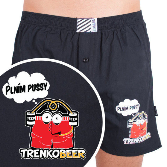 Herenboxershort Infantia zwart met grapje PTKG11