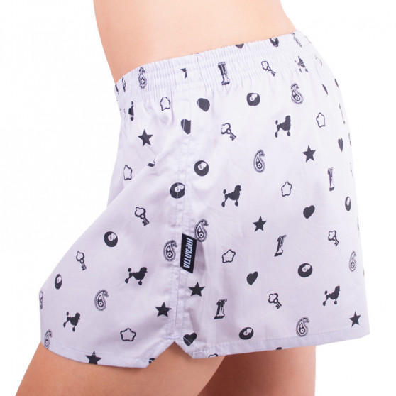 Damesboxershorts Infantia lichtpaars met print DTKG17