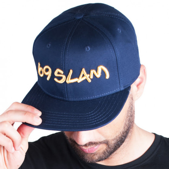 Cap 69SLAM logo - JP donkerblauw met gouden letters