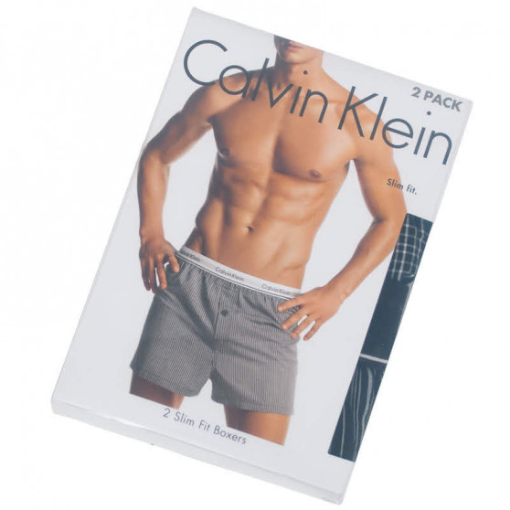2PACK herenboxershorts Calvin Klein slim fit veelkleurig (NB1544A-KGW)