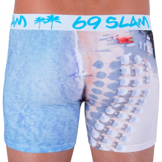 Herenboxershort 69SLAM fit blauw strand limited edition