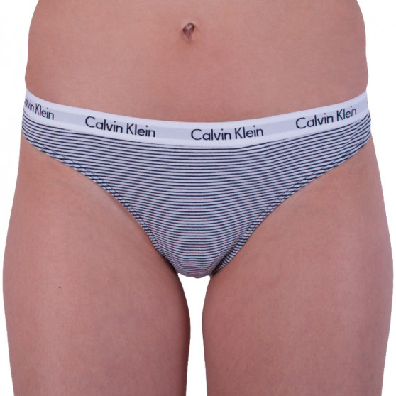 3PACK dames string Calvin Klein veelkleurig (QD3587E-YS3)
