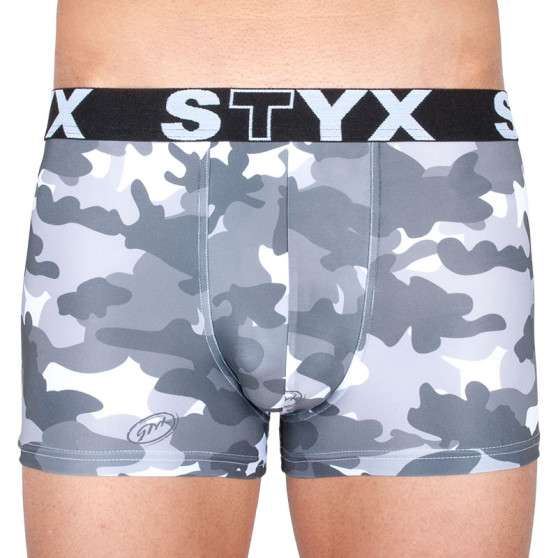 Herenboxershort Styx kunst sport rubber grijs camouflage (G656)