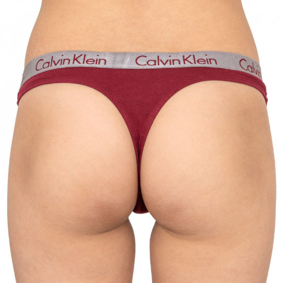 3PACK dames string Calvin Klein veelkleurig (QD3590E-RJV)