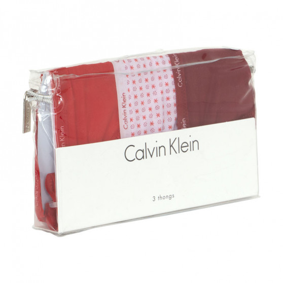 3PACK dames string Calvin Klein veelkleurig (QD3592E-3MJ)
