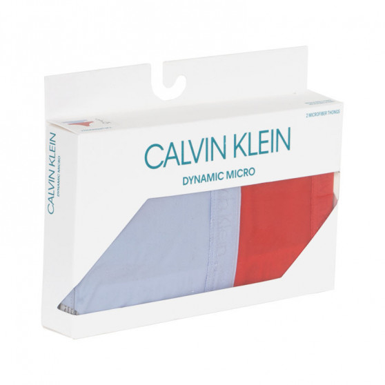 2PACK dames string Calvin Klein veelkleurig (QD3695E-XCC)
