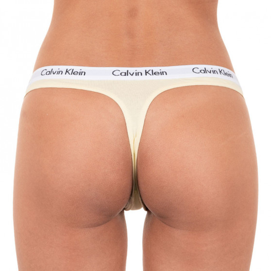 3PACK dames string Calvin Klein veelkleurig (QD3587E-OPB)