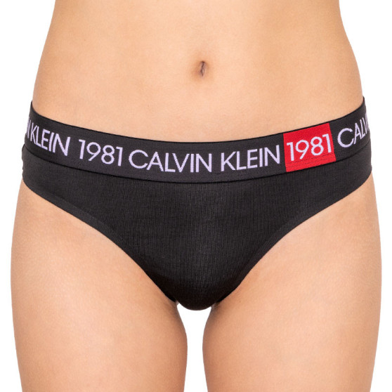 Dames string Calvin Klein zwart (QF5448E-001)