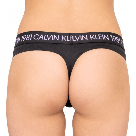 Dames string Calvin Klein zwart (QF5448E-001)