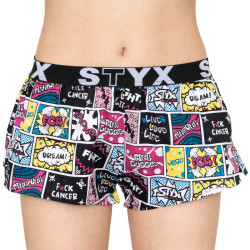 Damesboxershorts Styx kunst sport rubber Roze Bubble (T858)