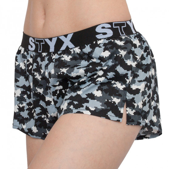 Dames shorts Styx kunst sport rubber camouflage digitale (T856)