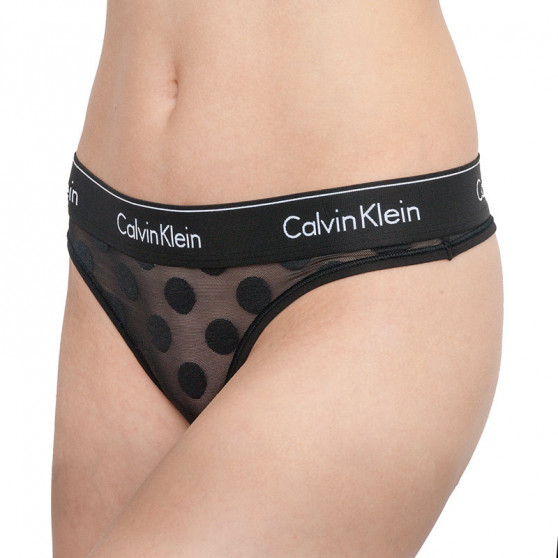 Dames string Calvin Klein zwart (QF5849E-6WA)