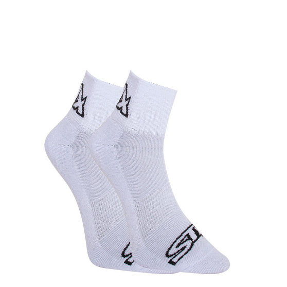 Sokken Styx witte enkelsokken met zwart logo (HK1061)