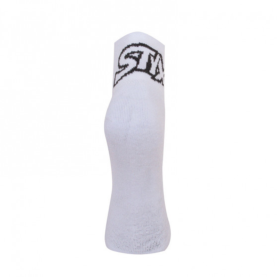 Sokken Styx witte enkelsokken met zwart logo (HK1061)