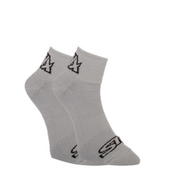 Sokken Styx enkel grijs met zwart logo (HK1062)