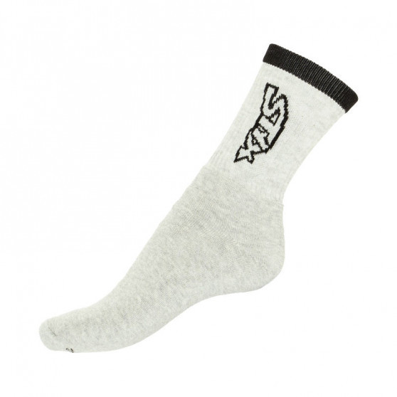 5PACK sokken Styx hoog grijs met zwarte letters (H26363636363)