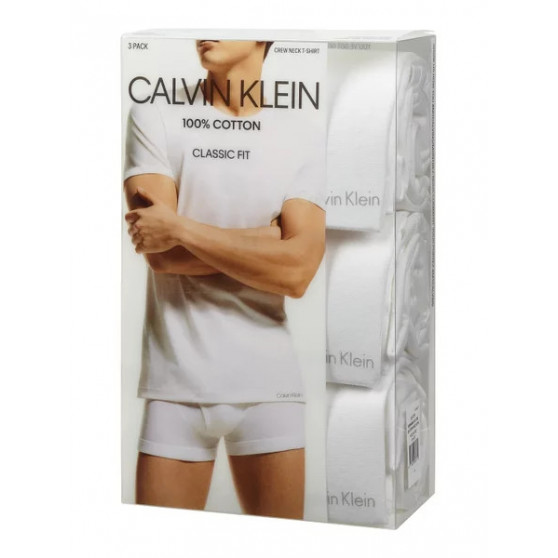 3PACK heren t-shirt Calvin Klein wit (NB4011E-100)