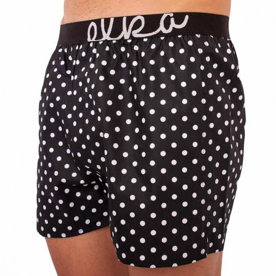 Herenboxershort ELKA sport zwart met witte stippen (PG0034)