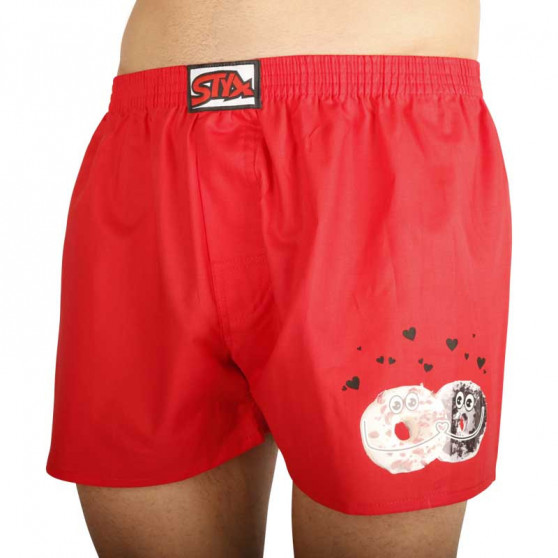 Herenboxershort Styx art classic rubber donuts rood