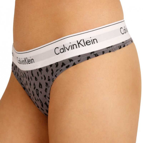 Dames string Calvin Klein grijs (F3786E JN7)