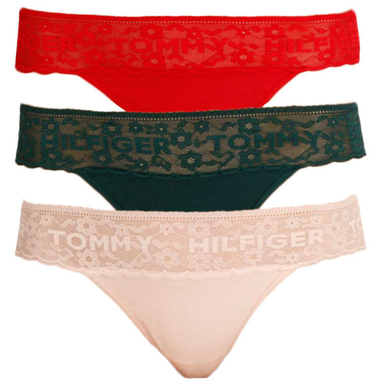 3PACK dames string Tommy Hilfiger veelkleurig (UW0UW02036 0RS)