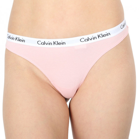 3PACK dames string Calvin Klein veelkleurig (QD3587E-JMO)