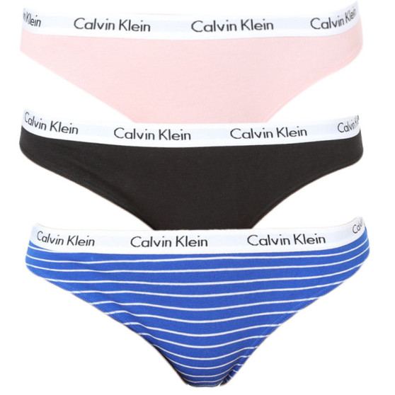 3PACK Dames slip Calvin Klein veelkleurig (QD3588E-JMO)