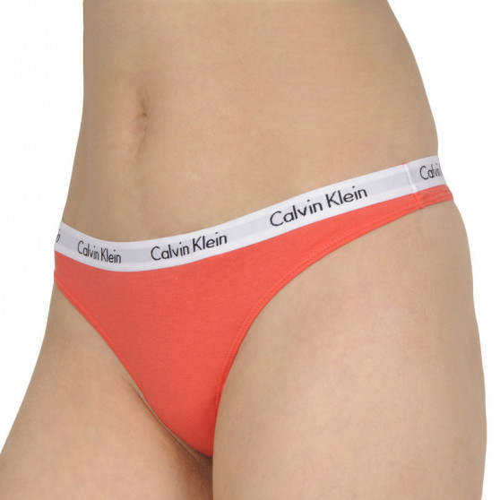 3PACK dames string Calvin Klein veelkleurig (QD3587E-T7V)