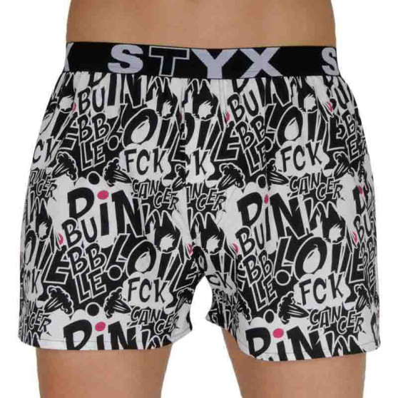 Herenboxershort Styx kunst sport rubber Roze Bubble (B1059)