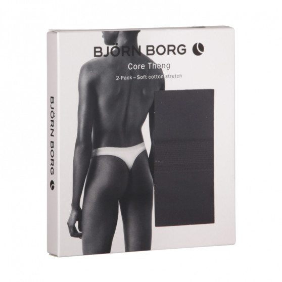 2PACK dames string Bjorn Borg zwart (10000162-MP001)