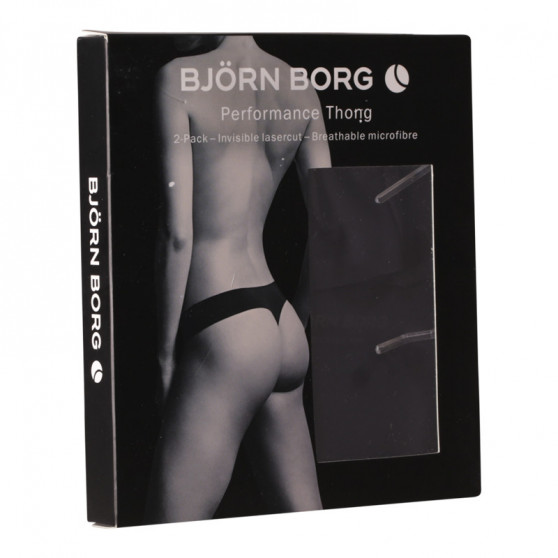 2PACK dames string Bjorn Borg zwart (10000159-MP001)