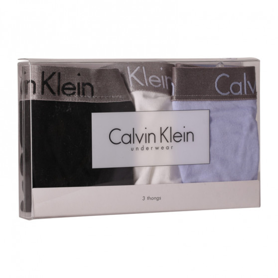 3PACK dames string Calvin Klein veelkleurig (QD3560E-W4Y)