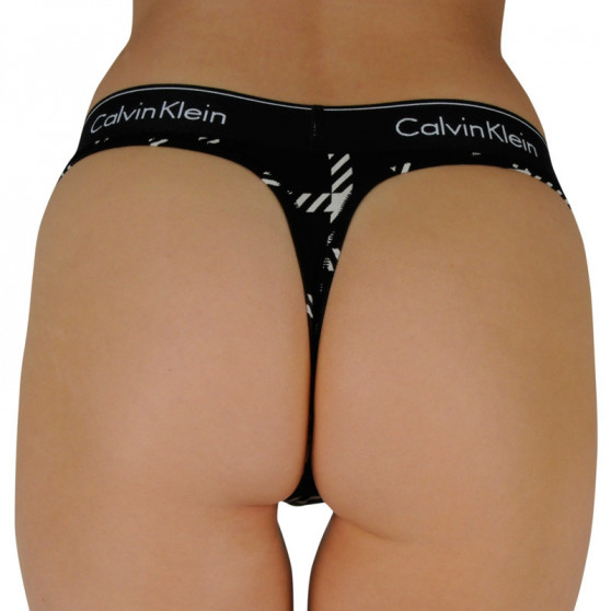 Dames string Calvin Klein zwart (QF6861E-VG8)