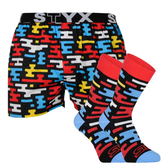 Herenboxershort kunst sport rubber en sokken Styx plat (BH1154)