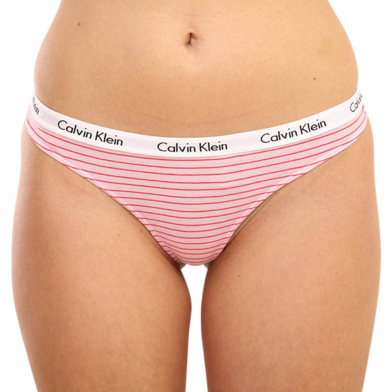 3PACK dames string Calvin Klein veelkleurig (QD3587E-W5A)