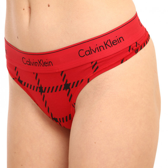 Dames string Calvin Klein rood (QF6861E-VGM)