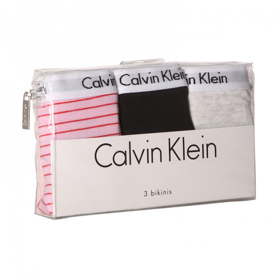 3PACK Dames slip Calvin Klein veelkleurig (QD3588E-W5A)