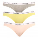 3PACK Dames slip Calvin Klein oversized multicolour (QD3801E-13X)