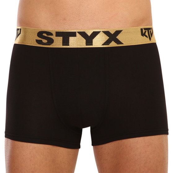 Herenboxershort Styx / KTV sport elastiek zwart - goud elastiek (GTZ960)