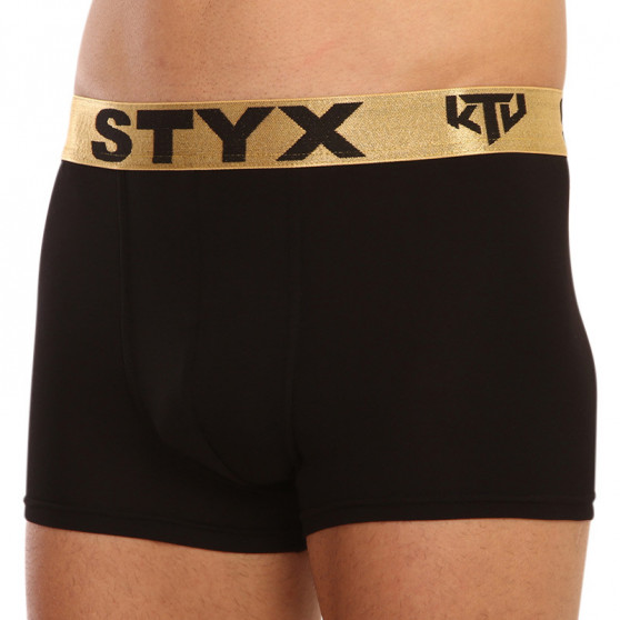 Herenboxershort Styx / KTV sport elastiek zwart - goud elastiek (GTZ960)