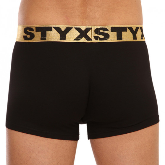Herenboxershort Styx / KTV sport elastiek zwart - goud elastiek (GTZL960)