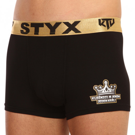 Herenboxershort Styx / KTV sport elastiek zwart - goud elastiek (GTZK960)