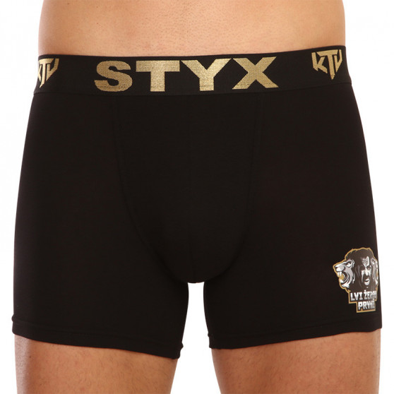 Herenboxershort Styx / KTV lang sport elastiek zwart - zwart elastiek (UTCL960)
