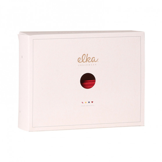 Dames slip Elka wit met rood elastiek (DB0012)